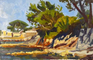 Peinture à l'huile en plein air "180°C Chaleur Tournante", 25x32cm