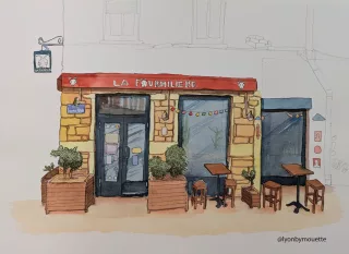Travail d'élève – cours Aquarelle Froggy Art Lyon