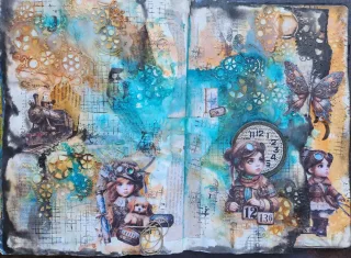Travail d'élève – cours Art Journal Froggy Art Lyon