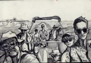 Croquis préparatoire pour une peinture