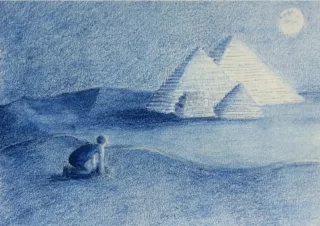 Travail d'élève – cours Dessin / Peinture / Modelage Froggy Art Lyon