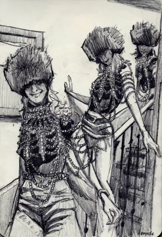 Croquis préparatoire pour une peinture