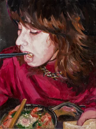 Peinture à l'huile "Mon Plat Préféré" 30x40cm exposée au Musée d'Orsay en mai 2024