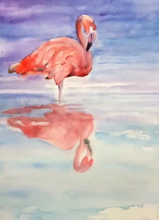 Travail d'élève – cours Aquarelle Froggy Art Lyon