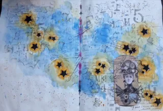 Travail d'élève – cours Art Journal Froggy Art Lyon