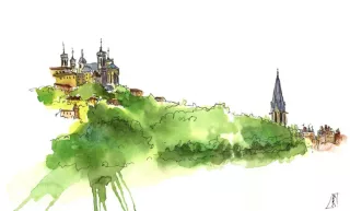 Travail d'élève – cours Croquis / Carnet de voyage Froggy Art Lyon