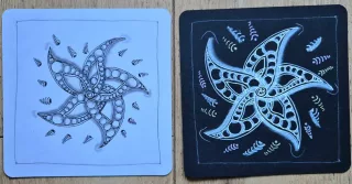 Travail d'élève – cours Zentangle Froggy Art Lyon