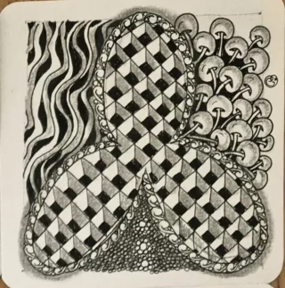 Travail d'élève – cours Zentangle Froggy Art Lyon