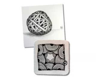 Travail d'élève – cours Zentangle Froggy Art Lyon