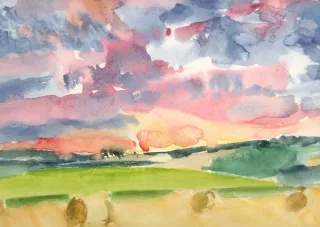 Travail d'élève – cours Aquarelle et Encres Froggy Art Lyon