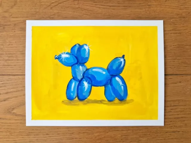 Dessin / Peinture : Le chien en ballons initiation à l’acrylique