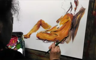 Travail d'élève – cours Modèle Vivant Froggy Art Lyon