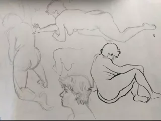 Travail d'élève – cours Modèle Vivant Froggy Art Lyon