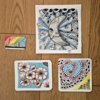 Travail d'élève – cours Zentangle Froggy Art Lyon
