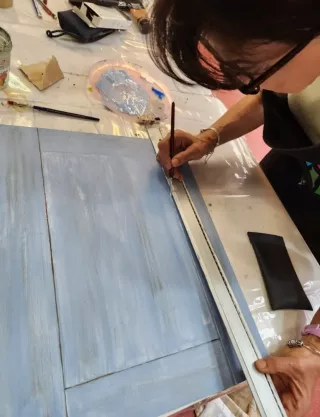 Travail d'élève – cours Trompe l'œil / Peinture Décorative Froggy Art Lyon