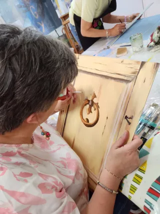 Travail d'élève – cours Trompe l'œil / Peinture Décorative Froggy Art Lyon