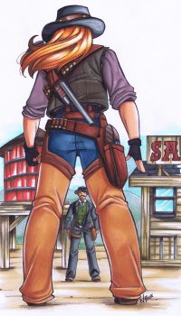 Cowboy duel Illustration stage BD Manga lyon
